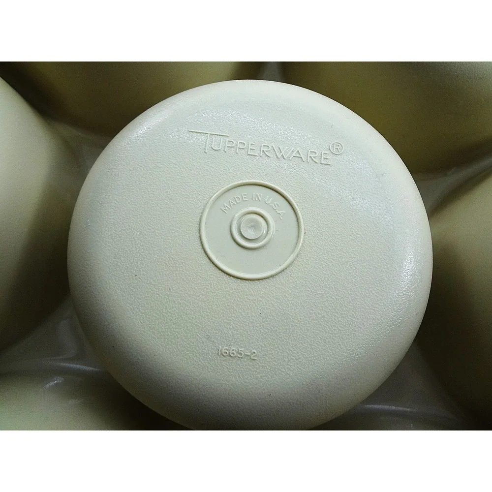 Vintage Tupperware Jeal-Ette 1665 Serving Tray Almond Cream 6 Section Dip Bowl‎